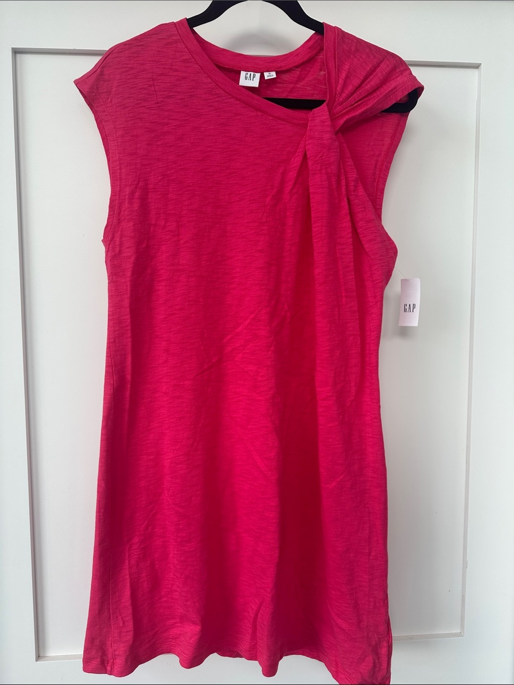 GAP Bright Pink Shoulder-Tie Sleeveless Dress